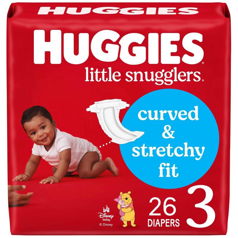 slide 1 of 14, Huggies Little Snugglers Diapers - Size 3 - 26ct, 3 x 26 ct