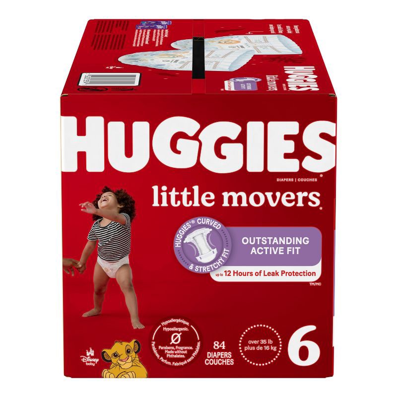 slide 2 of 13, Huggies Little Movers Diapers - Size 6 - 84ct, 6 x 84 ct