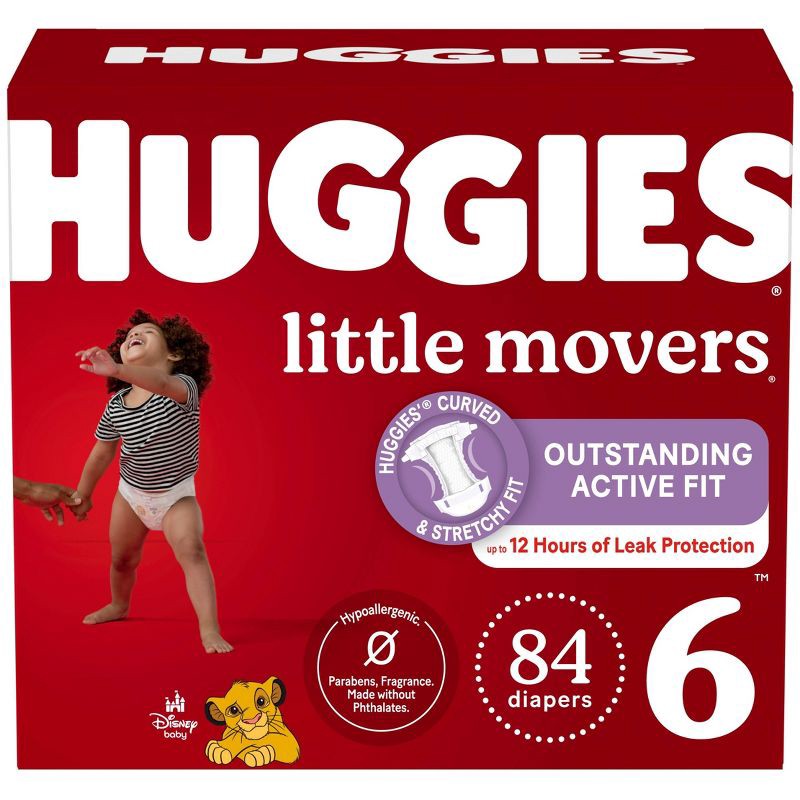 slide 1 of 13, Huggies Little Movers Baby Disposable Diapers - Size 6 - 84ct, 84 ct