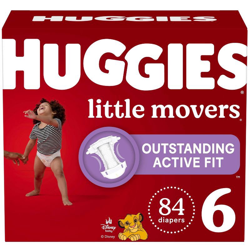 slide 1 of 12, Huggies Little Movers Active Fit Diapers - Size 6 - 84ct, 6 x 84 ct