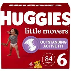 Huggies Little Movers Active Fit Diapers - Size 6 - 84ct