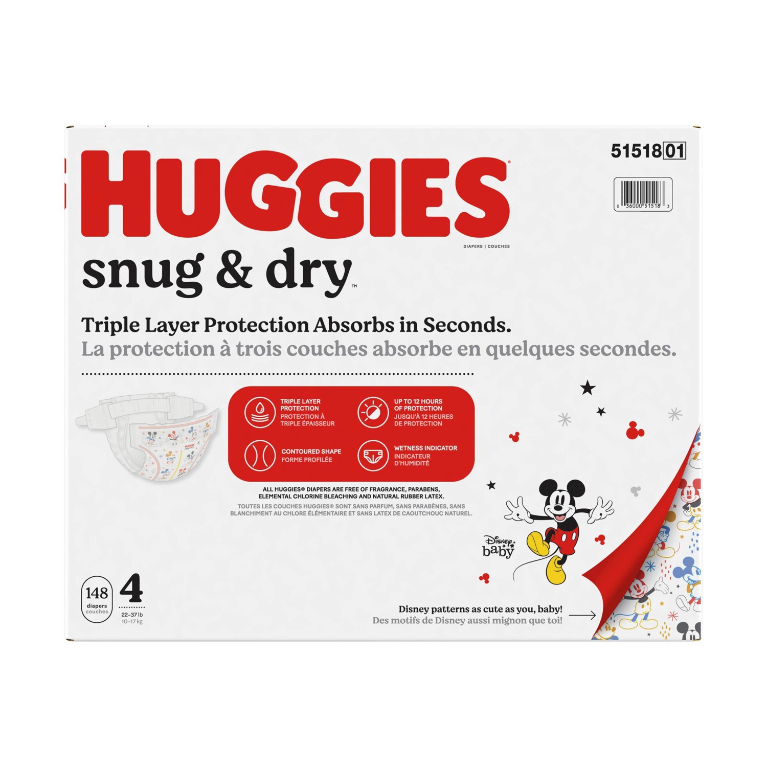 slide 15 of 15, Huggies Snug & Dry Baby Disposable Diapers Huge Pack - Size 4 - 148ct, 148 ct