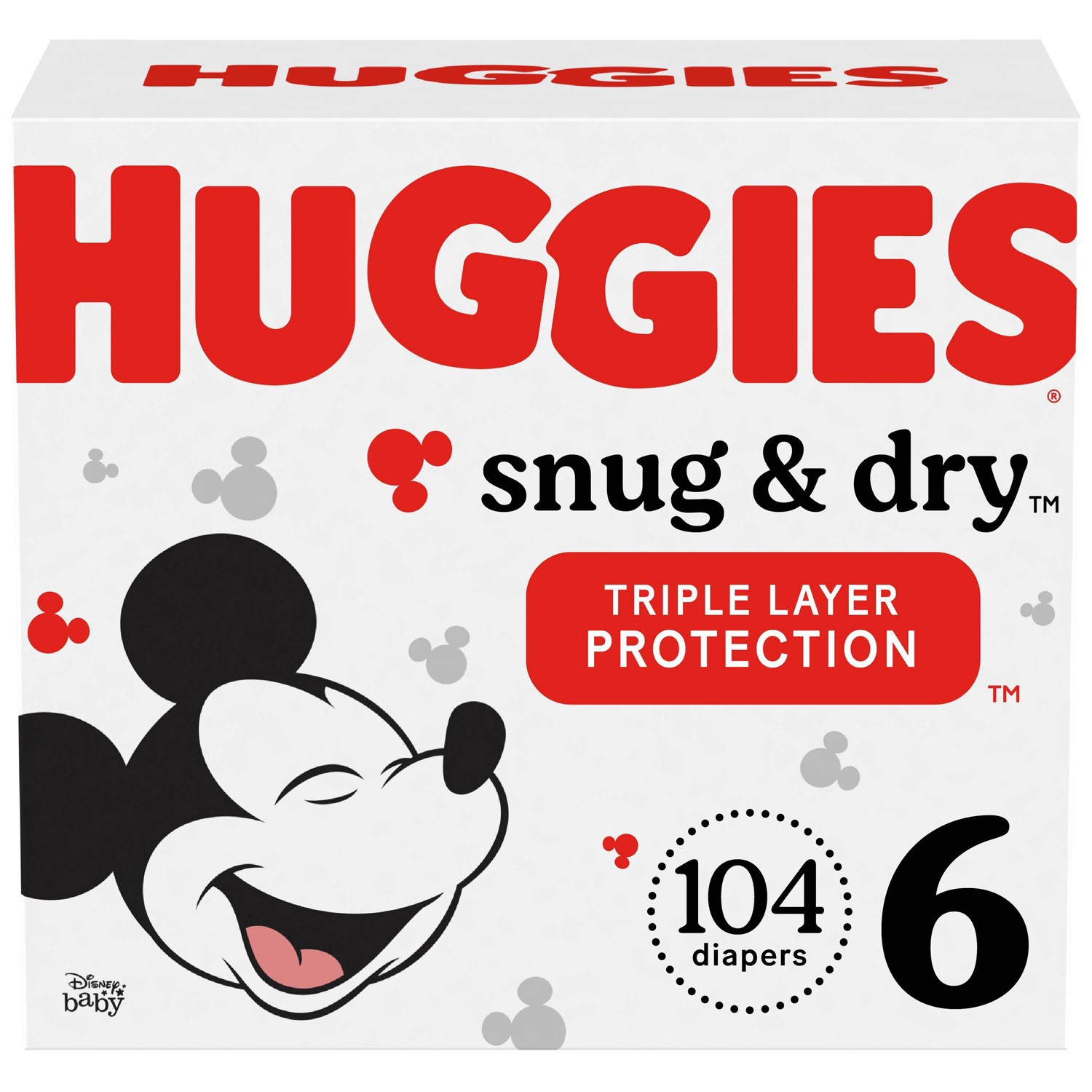 slide 1 of 15, Huggies Snug & Dry Baby Disposable Diapers Huge Pack - Size 6 - 104ct, 104 ct