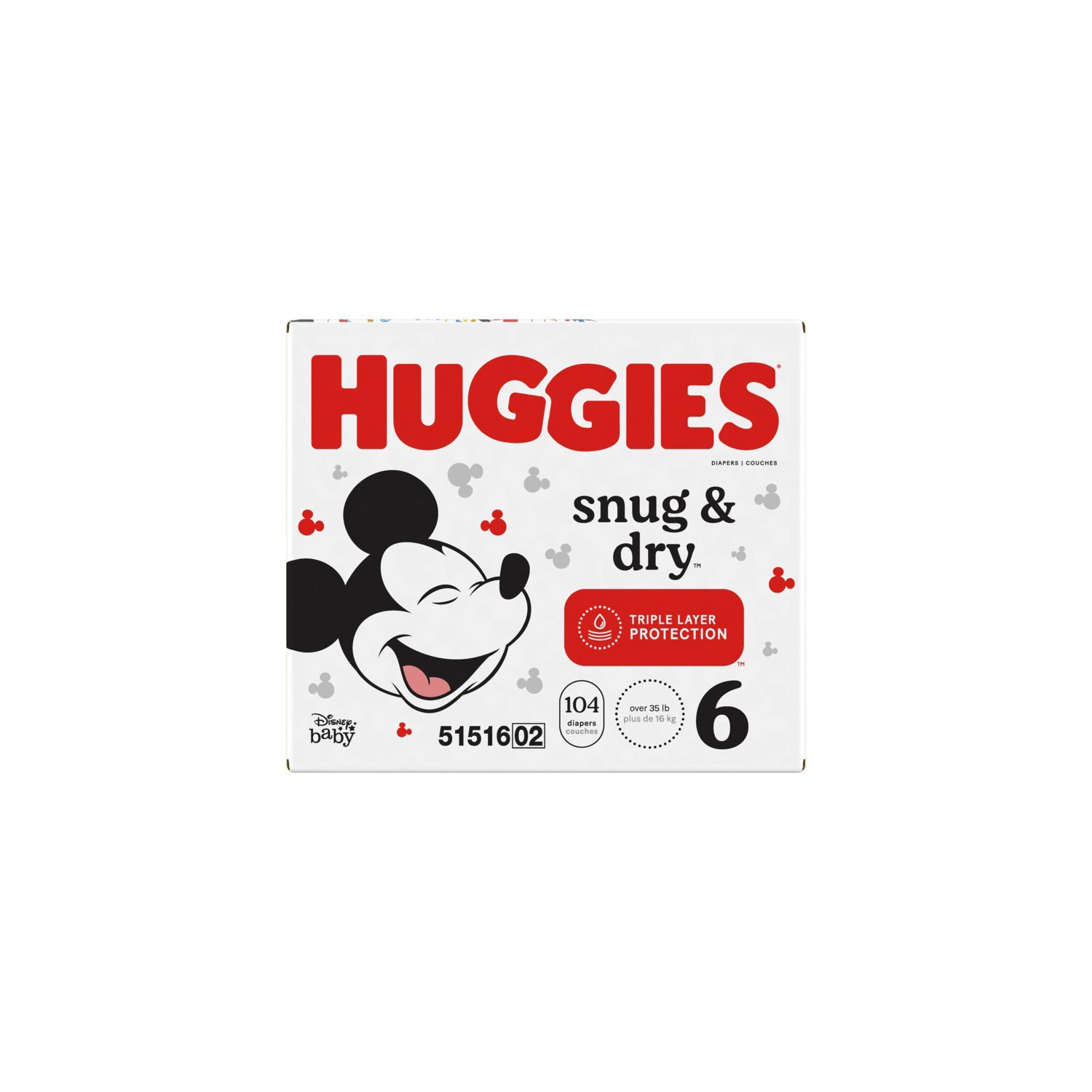 slide 10 of 15, Huggies Snug & Dry Baby Disposable Diapers Huge Pack - Size 6 - 104ct, 104 ct