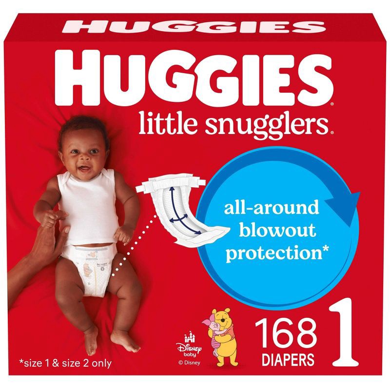 slide 1 of 14, Huggies Little Snugglers Diapers - Size 1 - 168ct, 1 x 168 ct