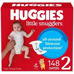 Huggies Little Snugglers Diapers - Size 2 - 148ct