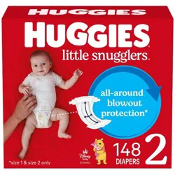 Huggies Little Snugglers Diapers - Size 2 - 148ct