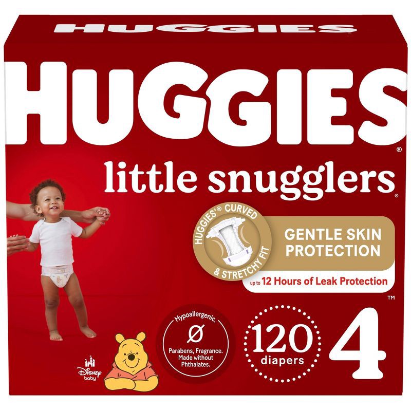 slide 1 of 14, Huggies Little Snugglers Diapers Huge Pack - Size 4 (120ct), 120 ct