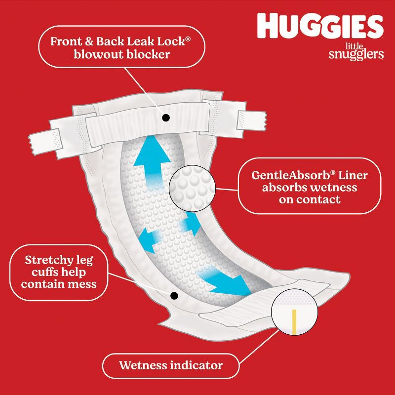 slide 14 of 14, Huggies Little Snugglers Diapers - Size 3 - 136ct, 3 x 136 ct