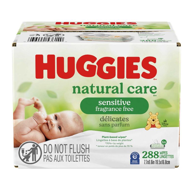 slide 2 of 12, Huggies Natural Care Sensitive Unscented Baby Wipes - 288ct, 288 ct