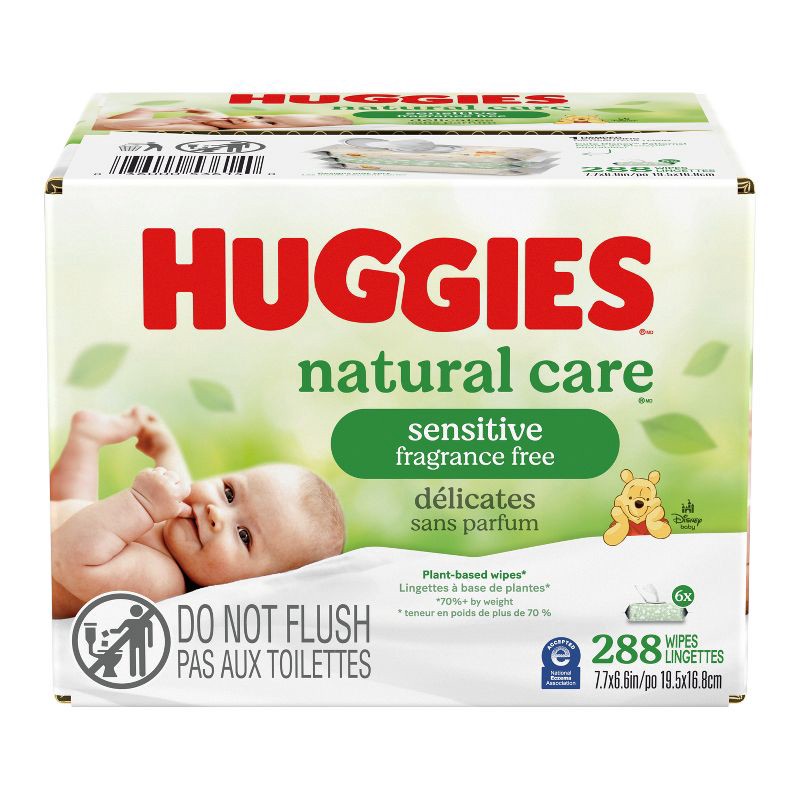 slide 2 of 12, Huggies Natural Care Sensitive Unscented Baby Wipes - 288ct, 288 ct