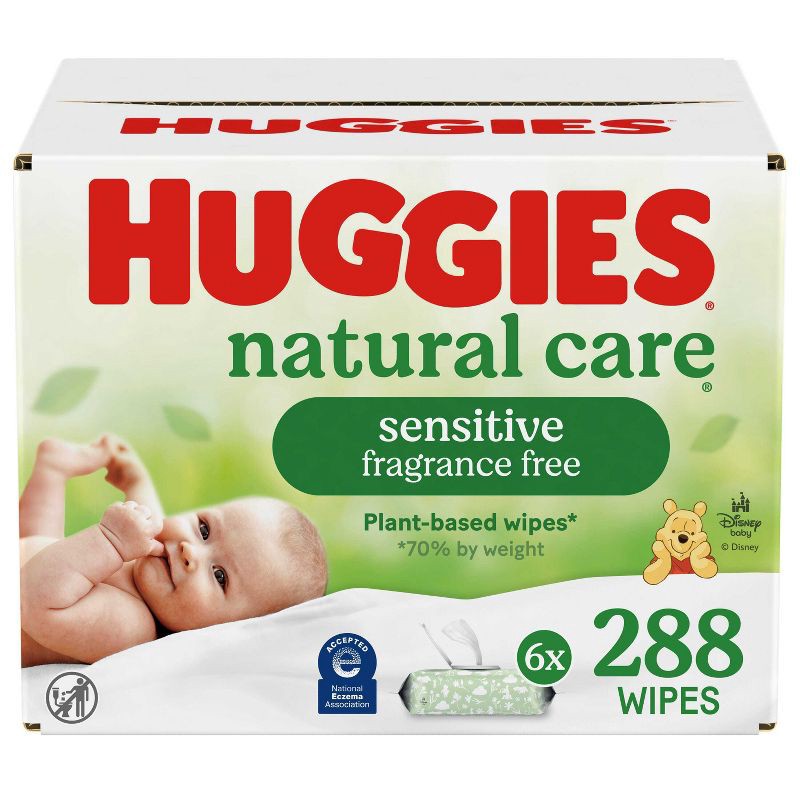 slide 1 of 12, Huggies Natural Care Sensitive Unscented Baby Wipes - 288ct, 288 ct