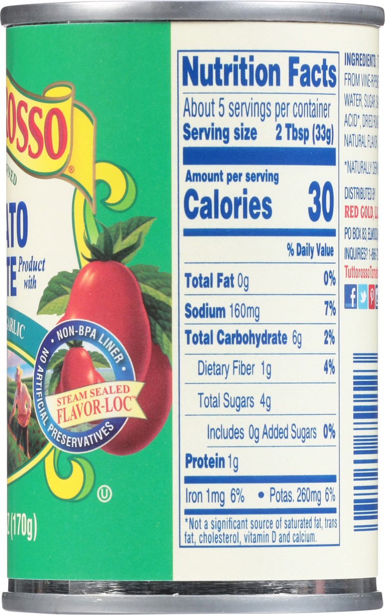 slide 11 of 12, Tuttorosso Roasted Garlic Tomato Paste 6 oz, 6 oz