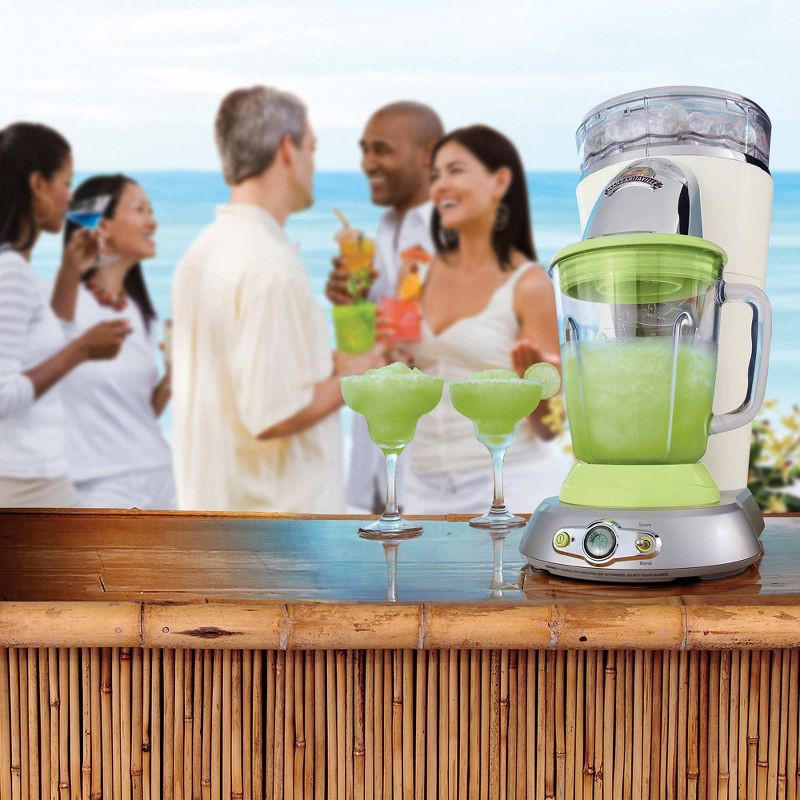 slide 4 of 4, Margaritaville Bahamas Frozen Concoction Maker Off White/Lime Green - DM0500-000-000: Crushes Ice, 36oz Capacity, 400W, 36 oz