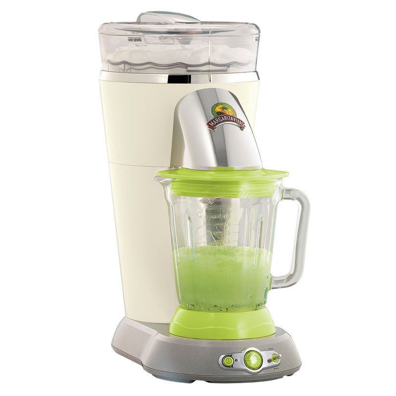 slide 1 of 4, Margaritaville Bahamas Frozen Concoction Maker Off White/Lime Green - DM0500-000-000: Crushes Ice, 36oz Capacity, 400W, 36 oz