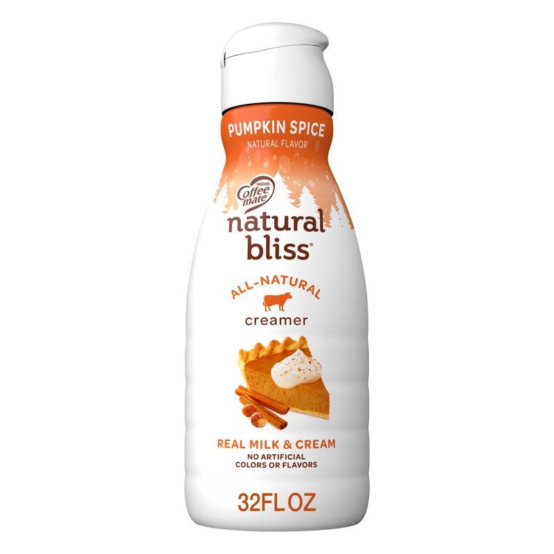 slide 7 of 7, Coffee mate Natural Bliss Pumpkin Spice Creamer - 1qt, 1 qt