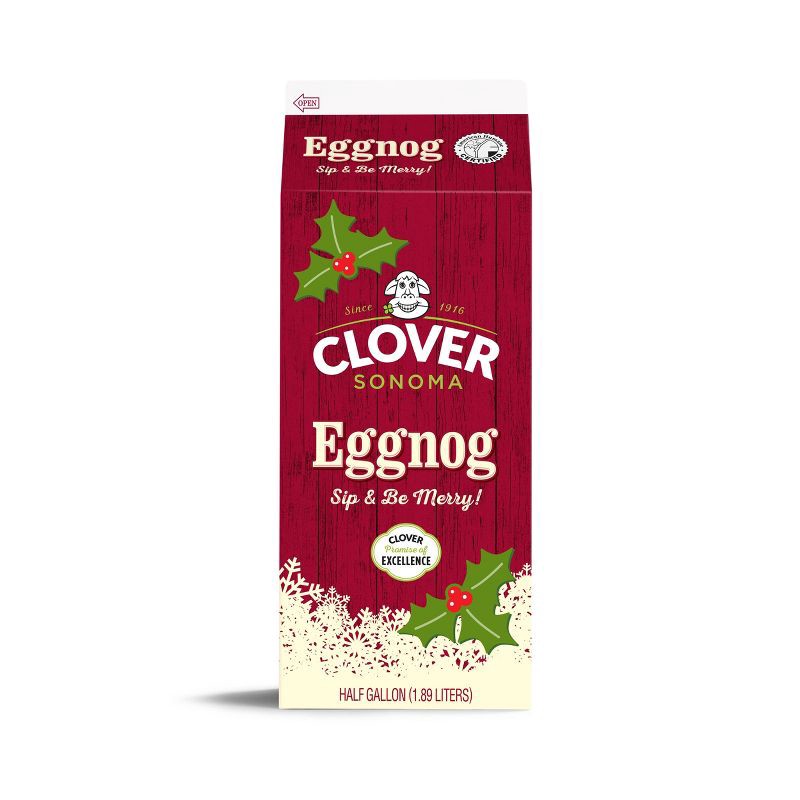 slide 1 of 1, Clover Sonoma Clover Eggnog - 0.5gal, 1/2 gal
