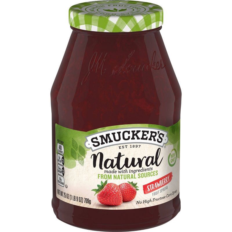 slide 3 of 5, Smucker's Natural Strawberry Fruit Spread - 25oz, 25 oz