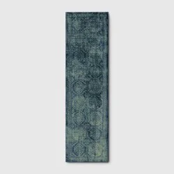 2'x7' Runner Overdyed Rug Turquoise - Threshold™