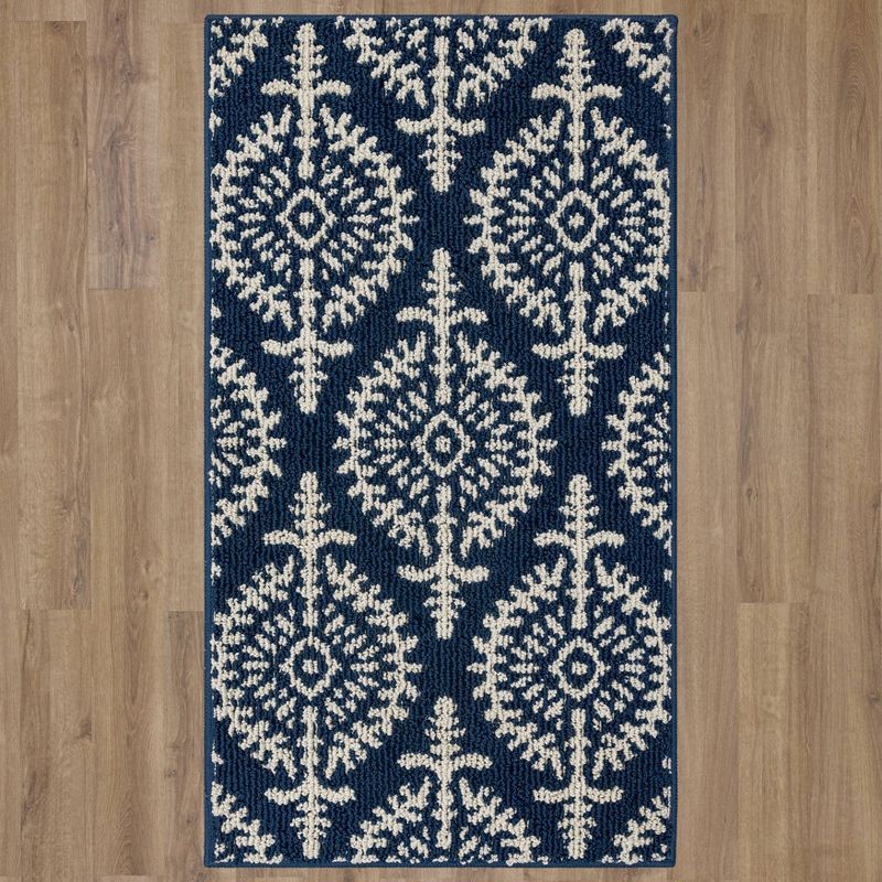 slide 3 of 4, 1'8"x2'10" Washable Paisley Tufted Accent Rugs Indigo - Threshold™, 1 ct