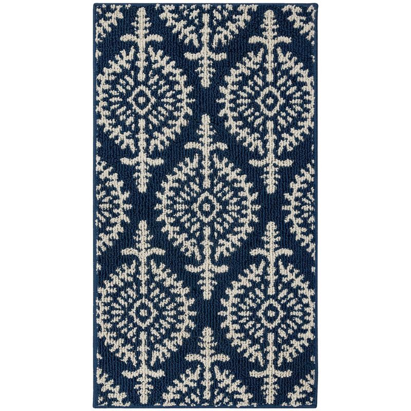 slide 1 of 4, 1'8"x2'10" Washable Paisley Tufted Accent Rugs Indigo - Threshold™, 1 ct