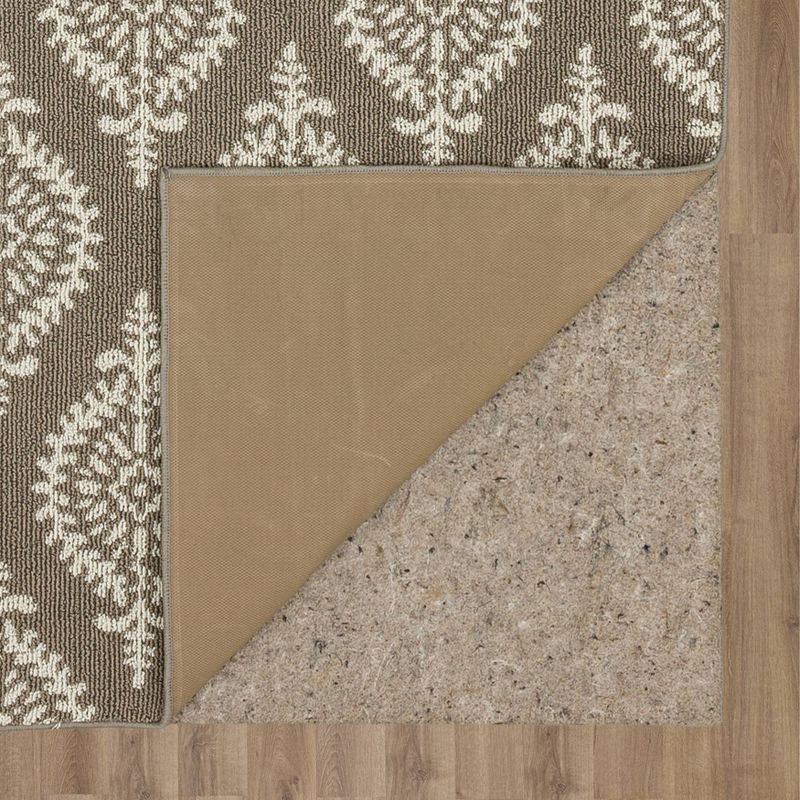 slide 2 of 4, 2'6"x4' Washable Paisley Tufted Accent Rug Tan - Threshold™: Skid-Resistant, Indoor, Medium Pile, Traditional Style, 1 ct