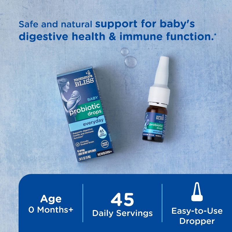 slide 3 of 9, Mommy's Bliss Baby Probiotic Everyday - 0.34oz (45 servings), 0.34 oz, 45 servings