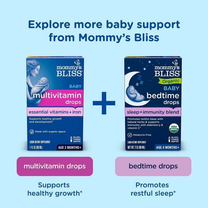 slide 8 of 9, Mommy's Bliss Baby Probiotic Everyday - 0.34oz (45 servings), 0.34 oz, 45 servings