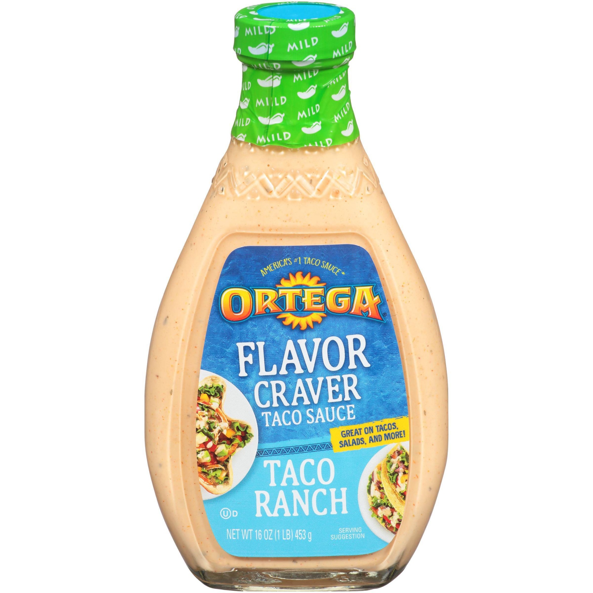 slide 1 of 3, Ortega Flavor Craver Ranch Taco Sauce, 16 oz