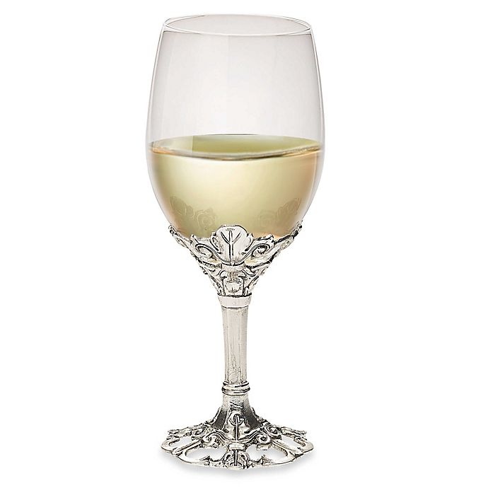 slide 1 of 4, Arthur Court Designs Fleur-de-Lis Wine Glasses, 2 ct