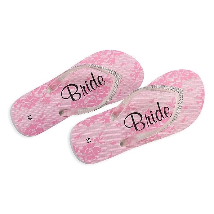 slide 1 of 1, Lillian Rose Size Medium Bride'' Women's Flip Flops'', 1 ct