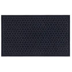 1'6"x2'6" Solid Tufted Doormat Navy - Mohawk: Outdoor & Indoor Weather-Resistant Low Pile Rectangle Mat