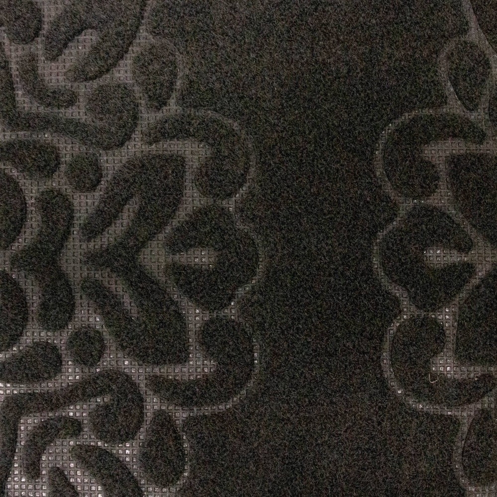 slide 3 of 3, 1'6"x2'6" Damask Doormat Black - Multy Home LP, 1 ct