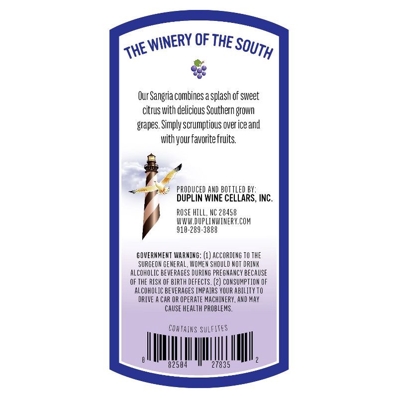 slide 3 of 5, Duplin Red Sangria Red Wine - 750ml Bottle, 750 ml