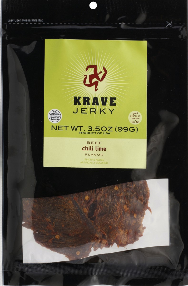 slide 3 of 4, Krave Beef 3.5 oz, 3.25 oz