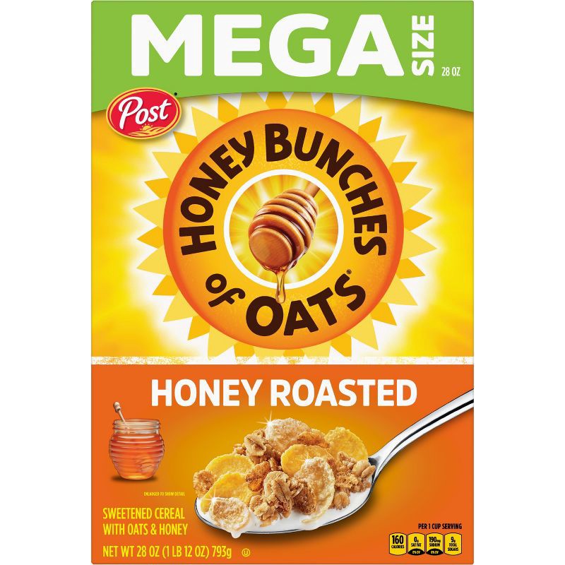 slide 2 of 12, Honey Bunches of Oats Honey Roasted Breakfast Cereal - 28oz - Post, 28 oz