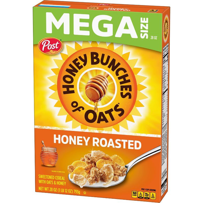 slide 9 of 12, Honey Bunches of Oats Honey Roasted Breakfast Cereal - 28oz - Post, 28 oz