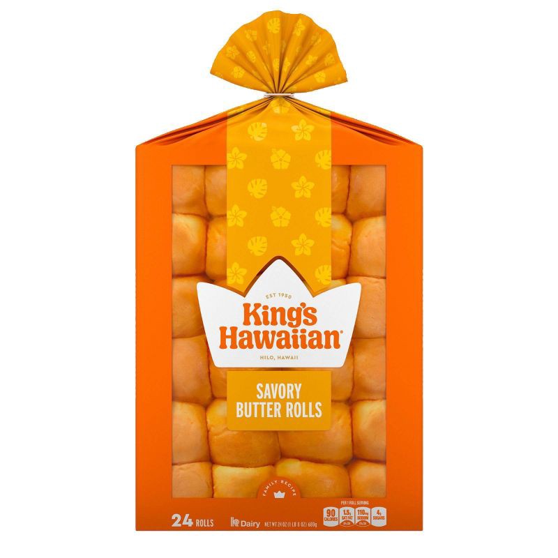 slide 1 of 7, King's Hawaiian Savory Butter Rolls - 24oz/24ct, 24 oz, 24 ct