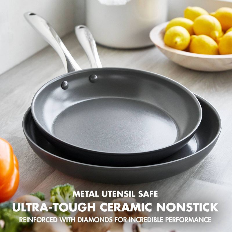 slide 5 of 6, GreenPan Madison 2pk Ceramic Non-Stick Frypan Set, 2 ct