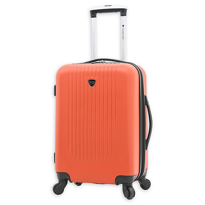 slide 1 of 9, Traveler's Club Luggage Traveler's Club Seville Hardside Spinner Carry On Luggage - Orange, 20 in