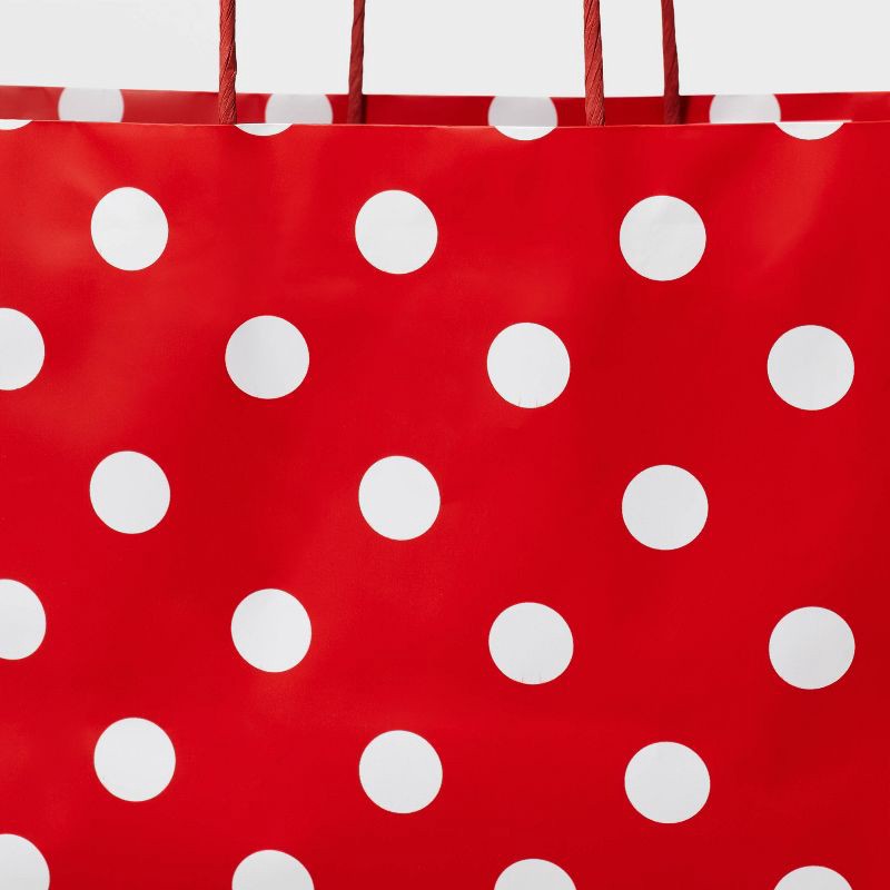 slide 3 of 3, Large Dots Gift Bag Red - Spritz™, 1 ct