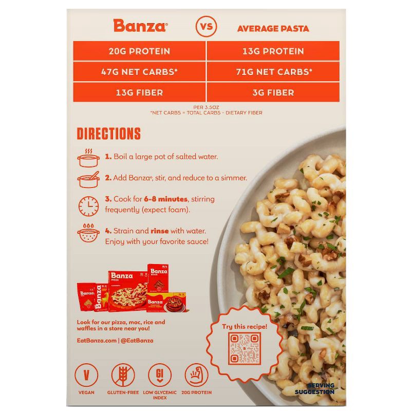 slide 2 of 8, Banza Gluten Free Chickpea Cavatappi - 8oz, 8 oz