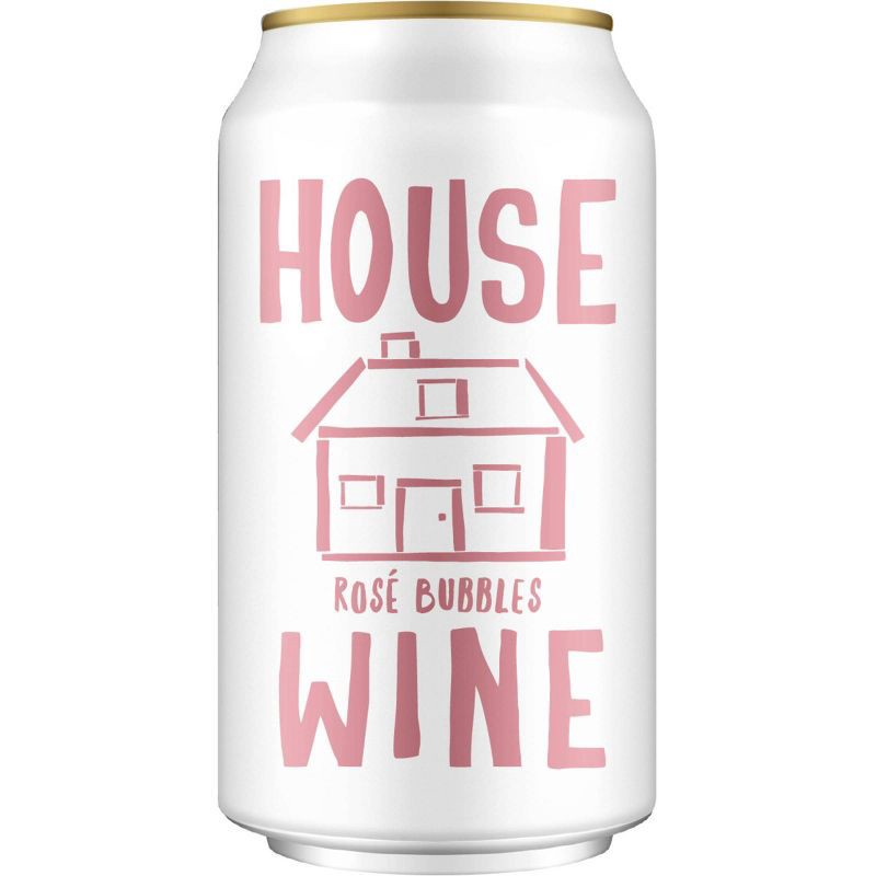 slide 1 of 3, House Wine Rosé Bubbles Wine - 355ml Can, 355 ml