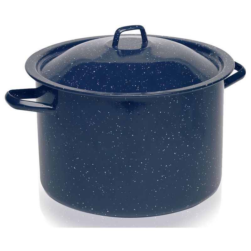 slide 1 of 4, IMUSA 4qt Enamel Stock Pot - Blue, 1 ct