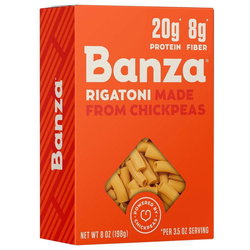 slide 1 of 3, Banza Gluten Free Chickpea Rigatoni - 8oz, 8 oz