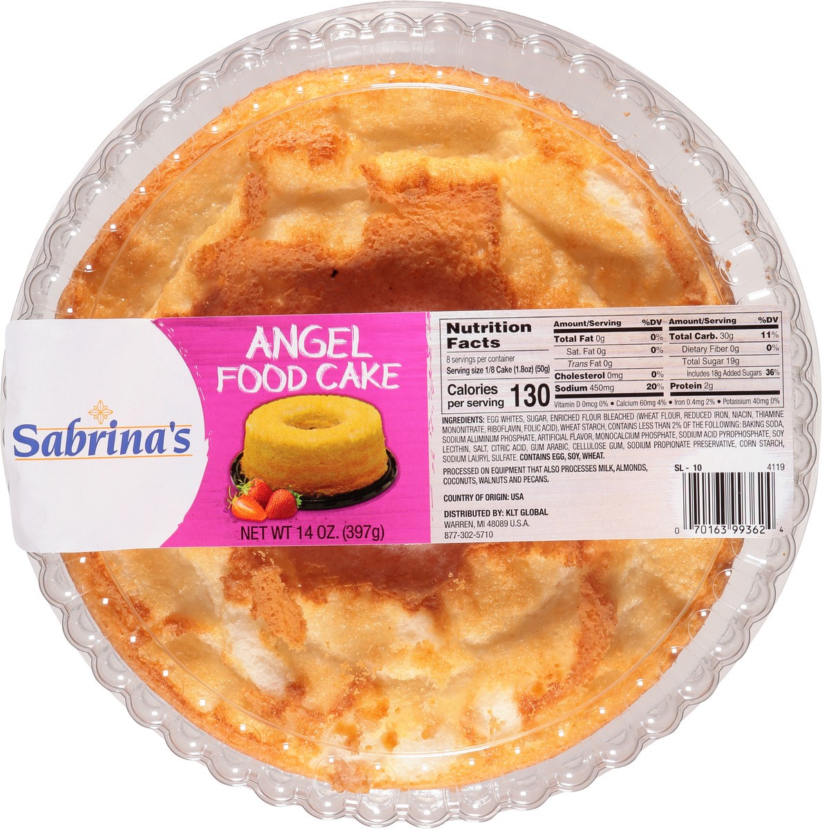 slide 11 of 12, Sabrina's Angel Food Cake 14 oz, 14 oz