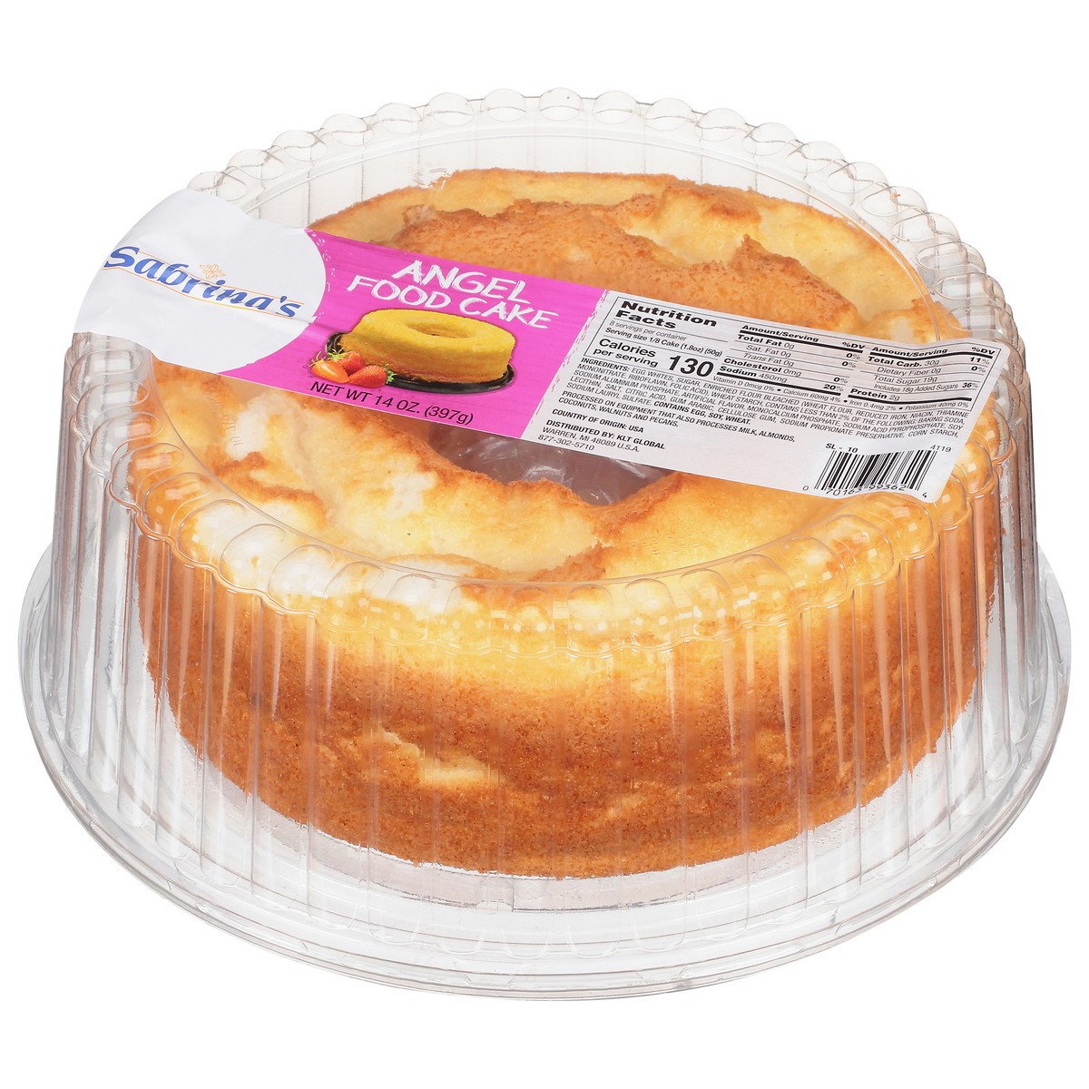 slide 12 of 12, Sabrina's Angel Food Cake 14 oz, 14 oz
