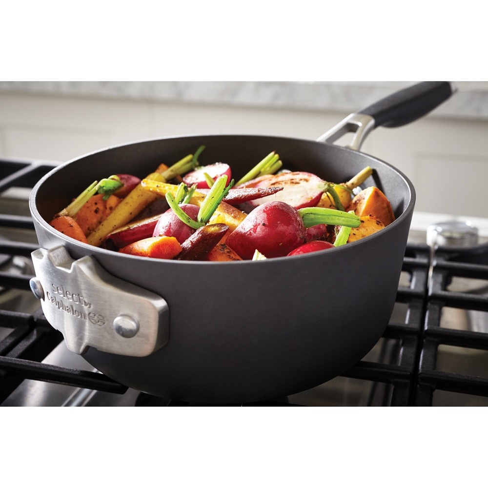 slide 7 of 12, Calphalon Select 9pc Space Saving Hard-Anodized Nonstick Cookware Set, 9 ct