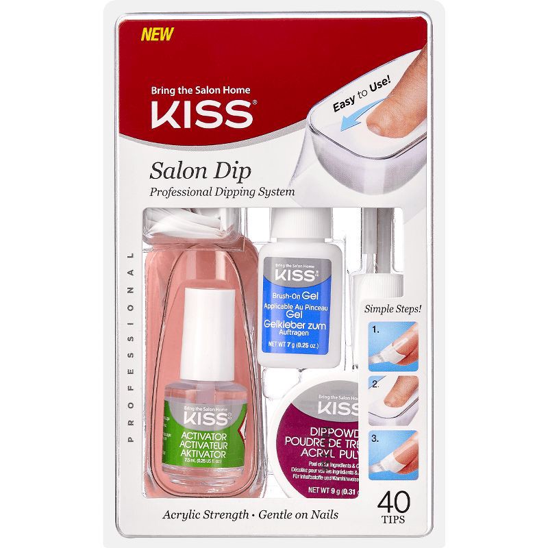 slide 2 of 6, Kiss Nails KISS Salon Dip All-in-One Fake Nails Manicure Kit - 40ct, 40 ct