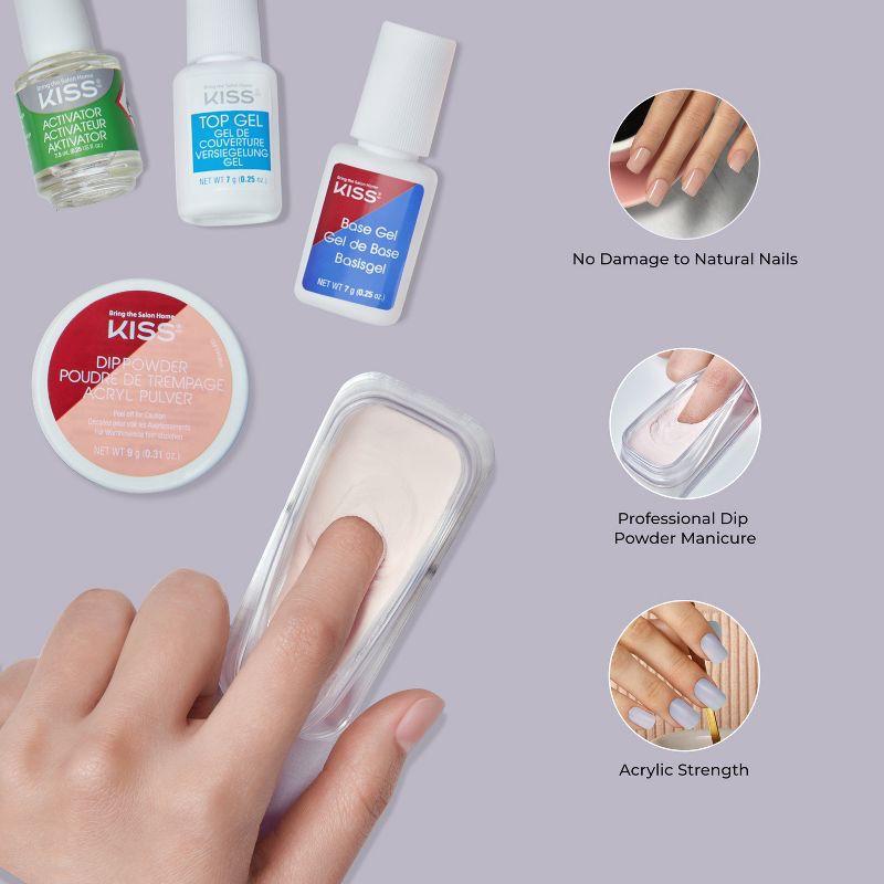slide 4 of 12, Kiss Nails KISS Salon Dip All-in-One Fake Nails Manicure Kit - 40ct, 40 ct